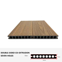 Anti-UV Imperméable Extérieur Bois Plastique Composite Decking Capped Decking Flooring Co-Extrusion WPC Decking Pour Extérieur