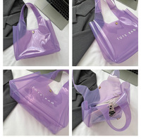 Sac fourre-tout transparent en PVC imperméable pour femme, tendance 2025, idéal pour le shopping et la plage