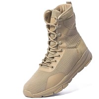Bottes tactiques légères en caoutchouc EVA à lacets pour l'été, respirantes, absorbant les chocs, pour la randonnée en montagne