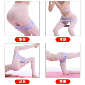 สายยางยืดออกกำลังกาย Guokun สำหรับกล้ามเนื้อก้นและสควอท สายรัดสะโพก สายโยคะ ลายภาพวาดหมึก - Product Image 5