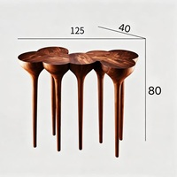 Meubles de salon de style médiéval, design créatif, bois de frêne massif, couleur personnalisable, table console pour salon de villa