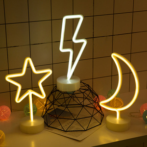 Bande LED néon flexible en PVC blanc personnalisée, motif <span class=keywords><strong>Cactus</strong></span> et Mots, pour décoration moderne de maison et salon, fonctionnant sur piles avec interrupteur - Product Image 4