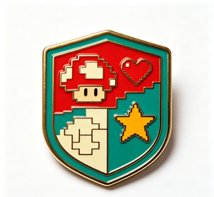Pin de Metal Esmaltado Personalizado, Insignia de Arte Pixelado, Parche de PVC para Bolsos, Sombreros y Ropa - Product Image 1