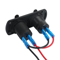 Denizcilik 12V 3A QC3.0 Araç Şarj Soketi Su Geçirmez Soket Paneli Pd3.0 Tip c Usb Soket Çift PD ABS Tekne İçin
