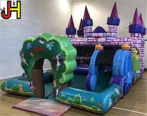 Château gonflable amusant sur le thème de <span class=keywords><strong>la</strong></span> forêt, <span class=keywords><strong>parc</strong></span> d'attractions gonflable pour enfants, château gonflable avec piscine à balles pour tout-petits - Product Image 2