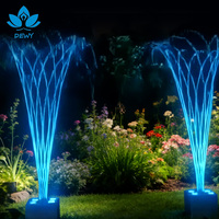Grande fontaine musicale extérieure moderne de luxe en acier inoxydable personnalisable avec spectacle d'eau LED RGB pour projets de places publiques et de parcs