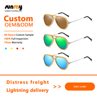 Mode luxe bambou cadre UV 400 polarisé pare-soleil extérieur pare-soleil rétro dernier haut de gamme populaire hommes lunettes de soleil