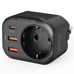 Wontravel 20 PD 3 <b>USB</b> <b>Power</b> Strip Surge Protector Outlet Wall Plug Grounded <b>Socket</b> - Product Image 1
