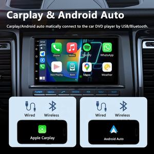 Lodark 64GB 2 Din Carplay Wireless Android Auto, Stereo Auto 7 Pollici, Radio FM BT, DSP, Lettore Multimediale MP5 DVD, Navigazione GPS - Product Image 6
