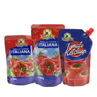 Sachet de ketchup aux tomates concentré biologique 250g en vrac prix de gros Ketchup biologique sauces pures pâte de tomates