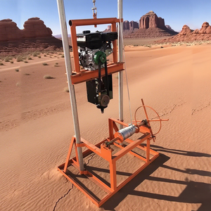 EB-60ポータブル60m折りたたみ式リグ新ガソリン電気井戸掘削ギアポンプモーターギアボックスコア農場用中古土壌 - Product Image 1