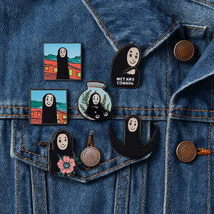 Ruhların kaçışı emaye Pin Backpacks sırt çantaları için no-yüz yaka iğneler broşlar demir rozetleri moda broş giysi için - Product Image 1