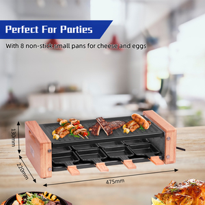 Iron <strong>Electric</strong> Grill <strong>Pan</strong> 1200W Temperature Control Non-Stick Surface Quick Barbecue Outdoor Hotel Household Use (French Language - Product Image 2
