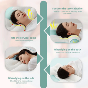 Almohadas de cama de espuma viscoelástica ortopédica para aliviar el dolor cervical y de hombro para dormir ergonómicas y transpirables - Product Image 5