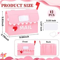 Boîte aux lettres en feutre pour la Saint-Valentin, pour échange de cadeaux, sac en feutre avec cartes, boîte aux lettres suspendue pour les fournitures de fête de la Saint-Valentin