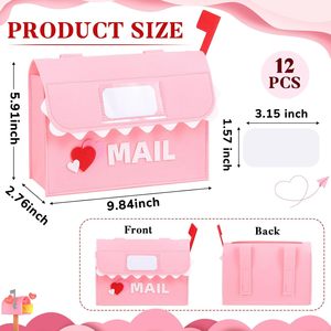 Buzón <span class=keywords><strong>de</strong></span> Fieltro para Regalos <span class=keywords><strong>de</strong></span> San Valentín, Bolsa <span class=keywords><strong>de</strong></span> Fieltro para <span class=keywords><strong>Intercambio</strong></span> <span class=keywords><strong>de</strong></span> Regalos <span class=keywords><strong>con</strong></span> Tarjetas, Buzón Colgante para Fiestas <span class=keywords><strong>de</strong></span> San Valentín - Product Image 3
