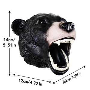 Scultura da Parete 3D Testa di Orso Nero Ruggente, Arte Realistica di Tassidermia <span class=keywords><strong>Animale</strong></span>, Decorazione di Lusso Nordica per Soggiorno e Parete TV - Product Image 6