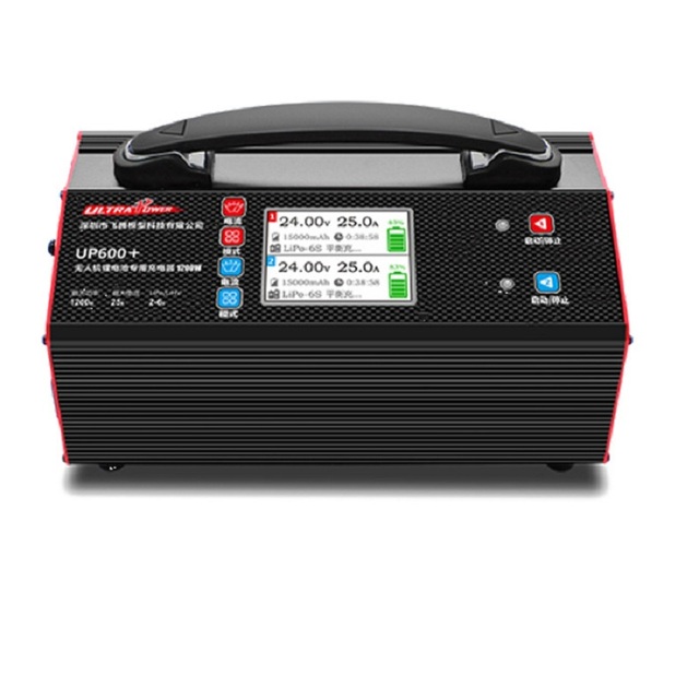 Ultra Power UP600+ Dual Channel 2x600W 25A 2-6S LiPo Balance Charger Using for Agriculture Mapping Surveying UAV