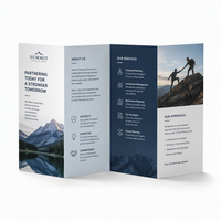 Brochures personnalisées imprimées, dépliants de luxe à 4 volets, livrets d'échantillons personnalisés, échantillon gratuit disponible, service d'impression de dépliants pliables