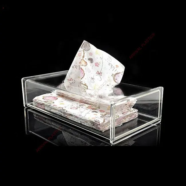 Kotak Tisu Akrilik Cetakan Kustom Plexiglass Kristal