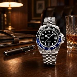Montre personnalisée avec logo OEM, faible MOQ, luxe, mouvement automatique <span class=keywords><strong>NH35</strong></span>, mécanique, acier inoxydable 316L, montre-bracelet homme - Product Image 2