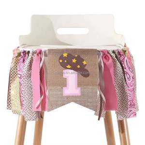 Vaquera una silla alta Banner granja vaquera trona Banner niña Rosa granja occidental Primer/1er cumpleaños Smash Cake foto telón <span class=keywords><strong>de</strong></span> fondo - Product Image 4