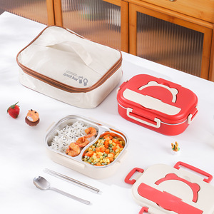Lunch Box 304 Stainless Steel Microwave <b>Safe</b> With Compartments Insulated <b>Large</b> Capacity For Office Workers And Students - Product Image 2