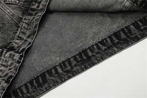 Felpa con cappuccio da uomo in denim lavato effetto neve, con mezza zip, tasca a marsupio, nera, stile streetwear, oversize, OEM ODM - Product Image 5