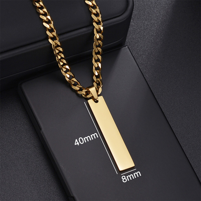 Collier cubain à maillons or chain-4CM
