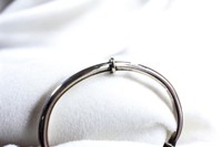 Brazalete Vikingo Nórdico Pequeño con Cuervo de Odín, Plata de Ley, Bañado en Rodio Negro, 20g, Huginn y Muninn, Joyería de Mitología Nórdica
