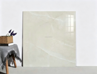 En promotion : Carrelage en porcelaine pleine masse effet marbre 1000x1000mm, épaisseur 10mm, beige, finition brillante, pour sols de salon et hôtels