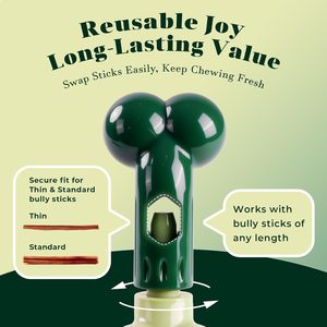 Support pour bâtonnets à mâcher Apasiri pour chiens moyens/grands - Anti-étouffement, empêche les extrémités avalées - Jouet à mâcher en nylon pour chien - Passe au lave-vaisselle - Product Image 3