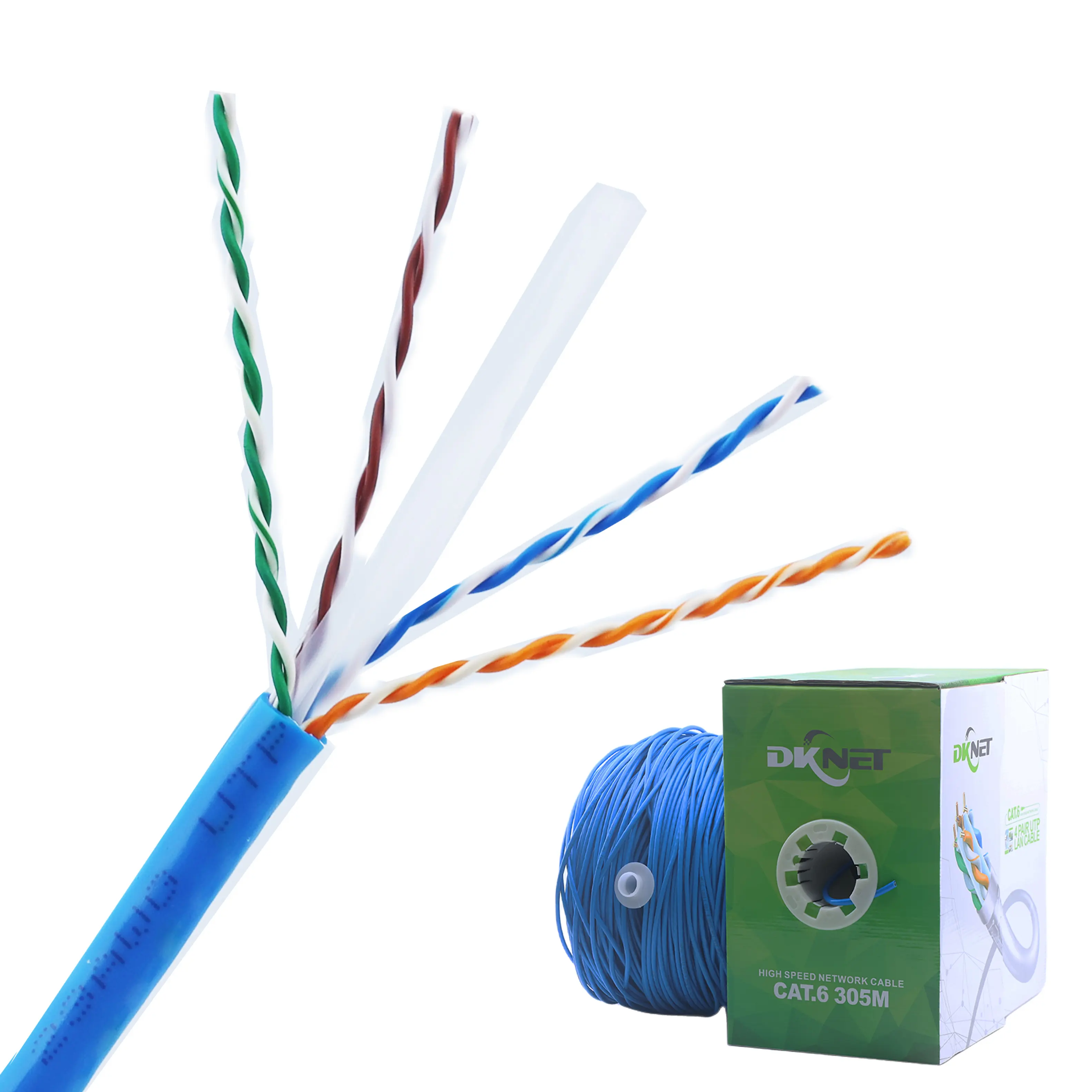 Communication Cable UTP/FTP/SFTP Customizable Cat6 Ethernet Cable 305M PVC 4pr Shielded Twisted Pair Network Cable