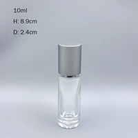 Flacon de parfum personnalisable en verre cylindrique de 10 ml avec fond épaissi et col serti, atomiseur rond de 10 ml