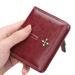 High-End Women's Short Wallets PU Leather Zipper Card <b>Bags</b> with Multiple Card Slots Fashionable Portable <b>Coin</b> Purse - Product Image 4