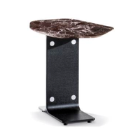 Table d'appoint moderne en marbre de luxe Mobilier de salon portable avec base en acier inoxydable pour le chevet ou le salon