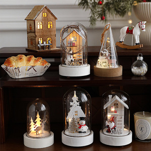 Vente chaude décoration <span class=keywords><strong>de</strong></span> <span class=keywords><strong>noël</strong></span> lampe <span class=keywords><strong>en</strong></span> <span class=keywords><strong>verre</strong></span> <span class=keywords><strong>en</strong></span> bois père <span class=keywords><strong>noël</strong></span> et renne veilleuse scène <span class=keywords><strong>de</strong></span> <span class=keywords><strong>neige</strong></span> ornement <span class=keywords><strong>de</strong></span> bureau - Product Image 2