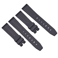 Sangle de plongée respirante incurvée de 20 mm en caoutchouc FKM pour bracelets de montre de mode de créateur