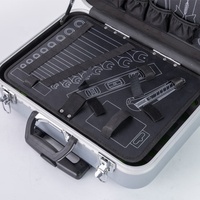 Boîte à outils portable en aluminium avec roulettes
