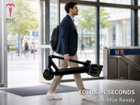 Trottinette électrique pliable certifiée CE 48V 500W, cadre en alliage d'aluminium, suspension avant, phare, feu arrière, pour trajets quotidiens