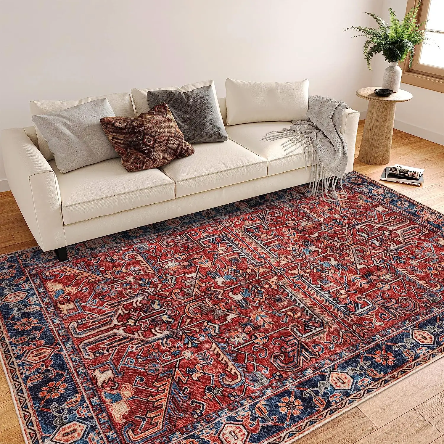 Vintage moroccan rug Anti-slip Hallway runner rug Machine washable custom 3d printing soft fluffy living room rugs and carpet