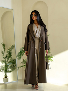 Conjunto de Abaya Árabe Elegante para Mujer, Vestido Modesto ODM 100% Poliéster para Bodas y Ocasiones Urbanas, Ropa de Otoño/Invierno - Product Image 4