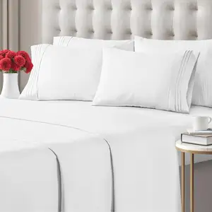 Lenzuola in cotone bianco in cotone bianco king size set di biancheria da letto traspirante cosolter set biancheria da letto queen size per hotel