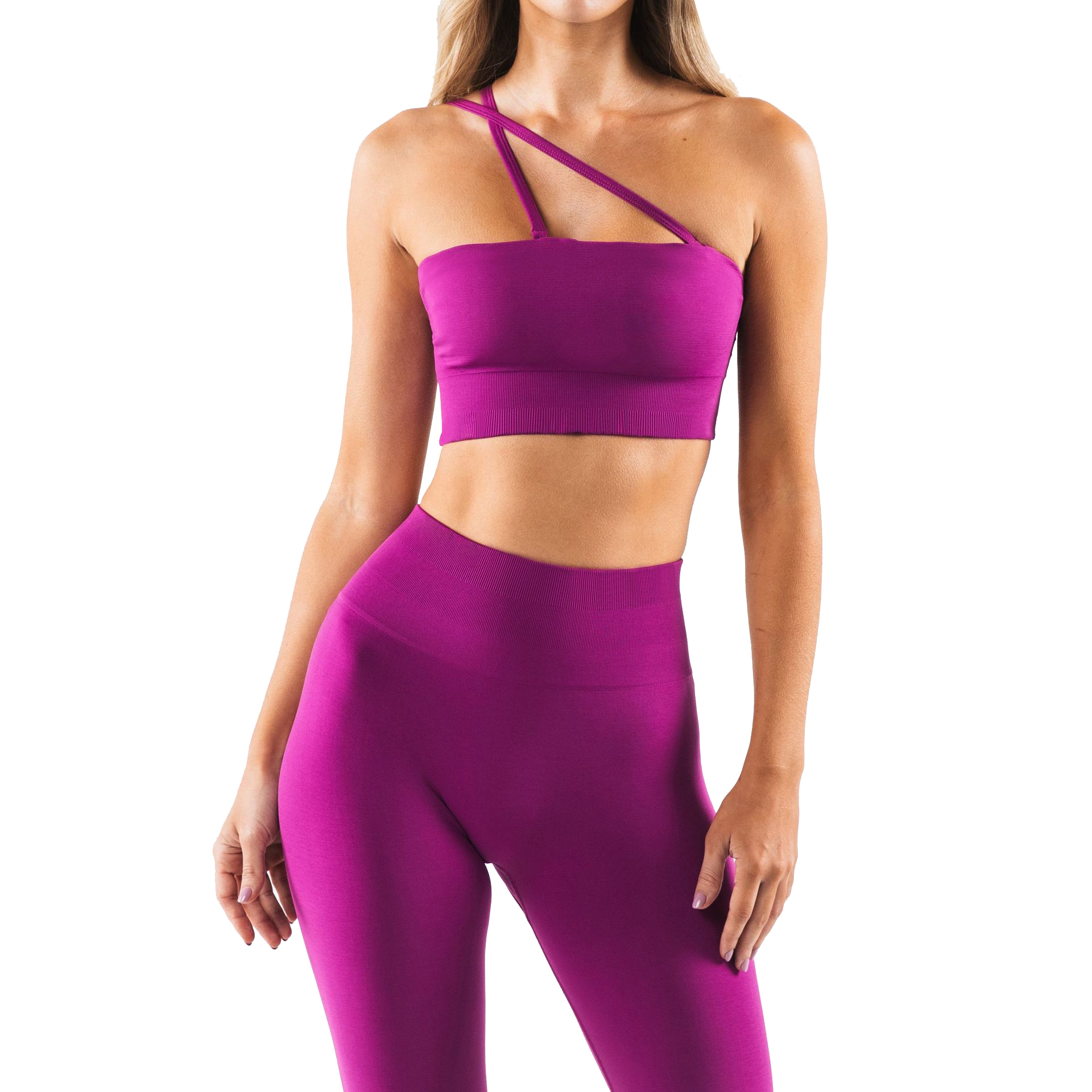 Women's High Waist Seamless Scrunch Back Leggings Bra Set Soft Compression Adjustable Straps Quick Dry Breathable Yoga