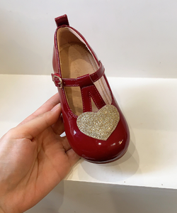 Chaussures à talons scintillantes en forme de cœur pour filles, idéales pour les mariages et les fêtes, sandales de demoiselle d'honneur pour enfants et tout-petits, vente en gros - Product Image 4