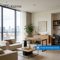 KUAVEE, Renovación de Salas de Estar, Diseño de Hogar Estilo Crema, Proveedor de Materiales de Decoración Integral, Servicio de Soluciones de Diseño 2D/3D