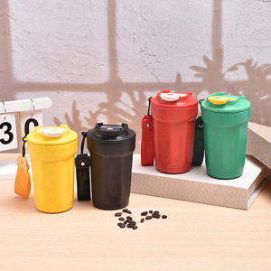 Taza de Café Octogonal de Acero Inoxidable 316, Tapa Abatible, Termo Portátil para Viajes en Auto - Product Image 1