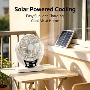 Elegante Ventilador de Mesa Recargable con Energía Solar, Ventilador de Aire con Batería Recargable y Energía Solar - Product Image 1