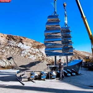 Statue métallique de bateau personnalisée Bateau à <span class=keywords><strong>voile</strong></span> <span class=keywords><strong>Sculpture</strong></span> en acier inoxydable - Product Image 6