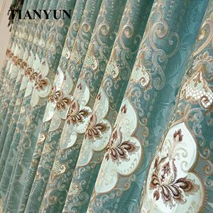 <span class=keywords><strong>Anti</strong></span> <span class=keywords><strong>Bruit</strong></span> Rideaux De Luxe De Mode Européenne Chenille Polyester Broderie Ménage Rideaux Pour Chambre Salle À Manger - Product Image 4